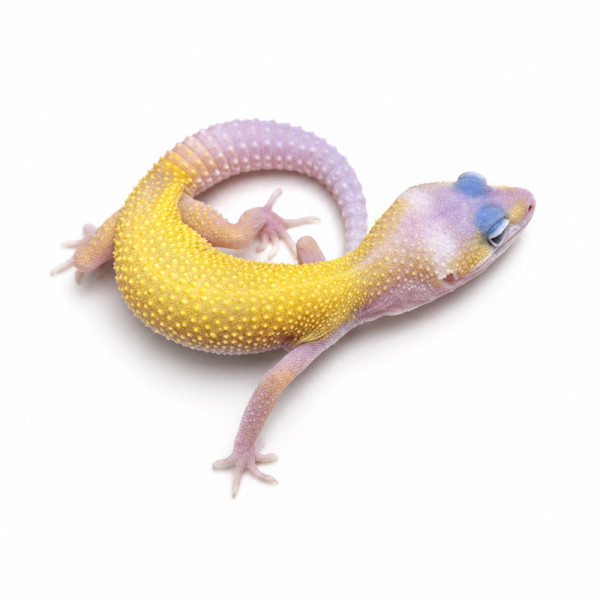 Gecko leopardo Tangerine Blizzard - Eublepharis macularius juvenil sin sexar ♮004