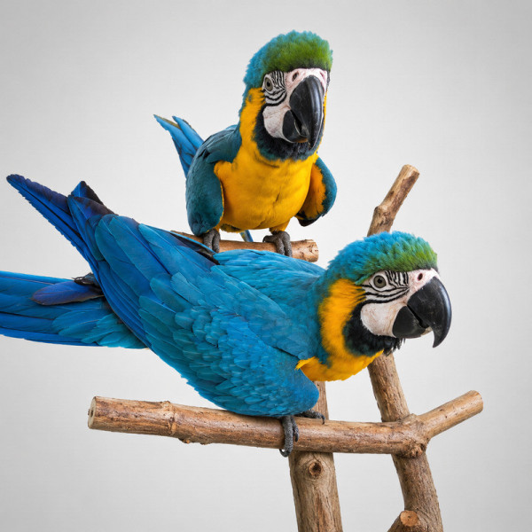 Guacamayo azul y amarillo papillero - Ara ararauna (macho o hembra) anillado 5 meses ♮004