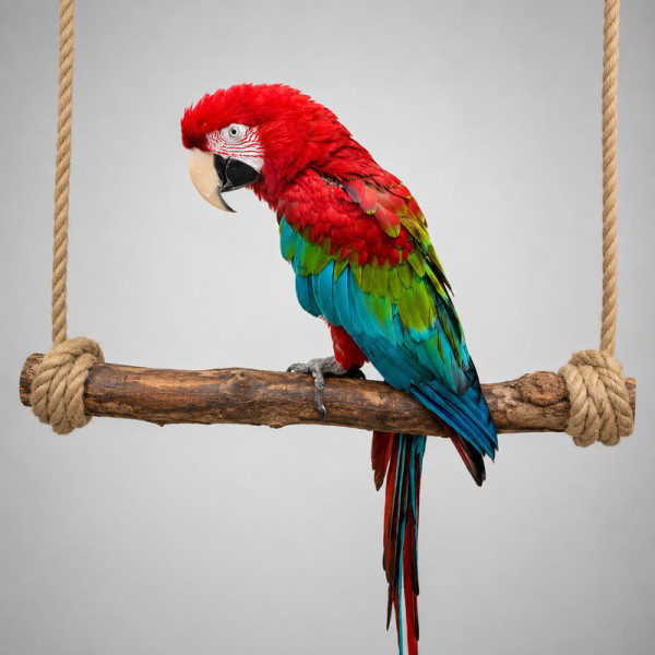 Guacamayo de alas verdes papillero - Ara chloropterus hembra anillado (8 meses) ♮001
