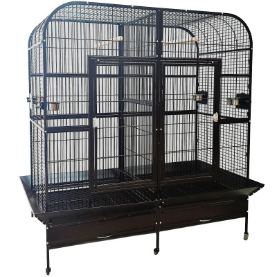 Jaula doble para loros grandes de interior Zolia Gabon 180x100x178 cm - Zolia