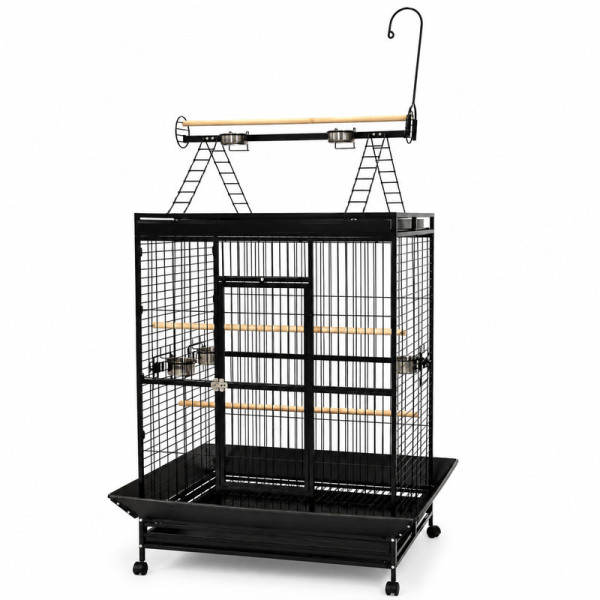 Jaula para loros grandes con percha exterior Zolia Ara 120x90x220 cm - Zolia